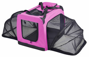 Pet Life 'Hounda Accordion' Metal Framed Soft - Folding Collapsible Dual - Sided Expandable Pet Dog Crate