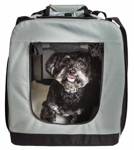 Pet Life 'Hounda Accordion' Metal Framed Soft - Folding Collapsible Dual - Sided Expandable Pet Dog Crate