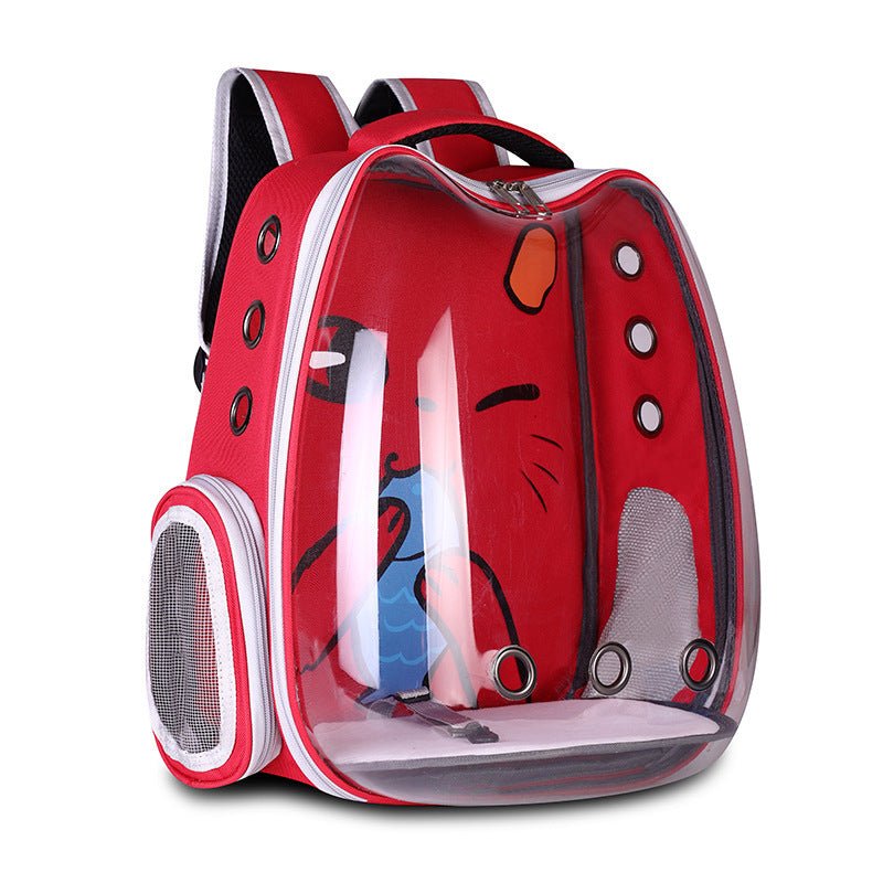 Pet Supplies Pet Backpack Convenient Pet Space Bag Breathable Shoulder Cat Bag Dog Bag - Asmota