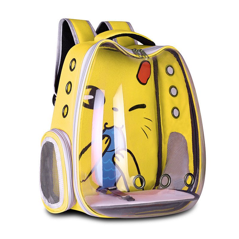 Pet Supplies Pet Backpack Convenient Pet Space Bag Breathable Shoulder Cat Bag Dog Bag - Asmota