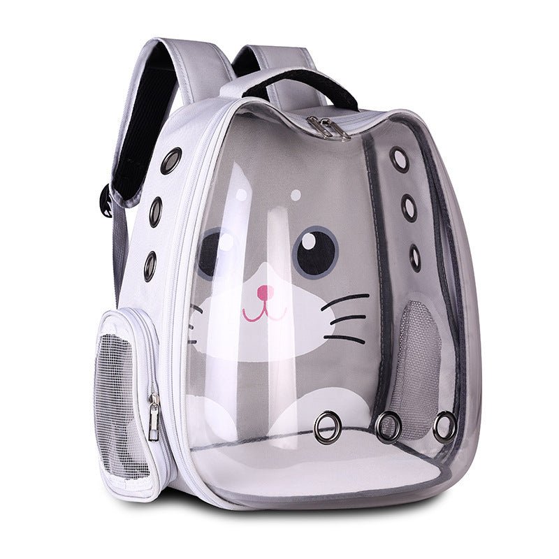 Pet Supplies Pet Backpack Convenient Pet Space Bag Breathable Shoulder Cat Bag Dog Bag - Asmota