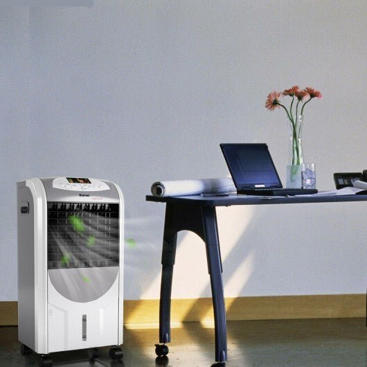 Portable Air Cooler Fan with Heater and Humidifier Function - Color: Gray - Asmota