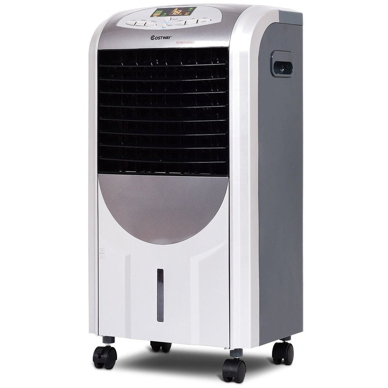 Portable Air Cooler Fan with Heater and Humidifier Function - Color: Gray - Asmota