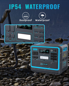 Portable Power Station; 2048Wh LiFePO4 Battery Backup; 1.8H Fast Charging; 2400W AC Outlets(4800W Peak); 25A RV Output; Solar Generator for Outdoor Camping; RV Travel; Home Use; Emergency