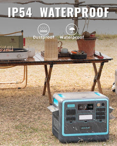 Portable Power Station; 2048Wh LiFePO4 Battery Backup; 1.8H Fast Charging; 2400W AC Outlets(4800W Peak); 25A RV Output; Solar Generator for Outdoor Camping; RV Travel; Home Use; Emergency