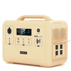 Portable Power Station, 960Wh LiFePO4 Battery Backup, 1.5H Fully Charged, 1200W (2400W Peak) Solar Generator with 4 AC Outlets for UPS/LED, Outdoor, Camping, Travel, Home, Emergency