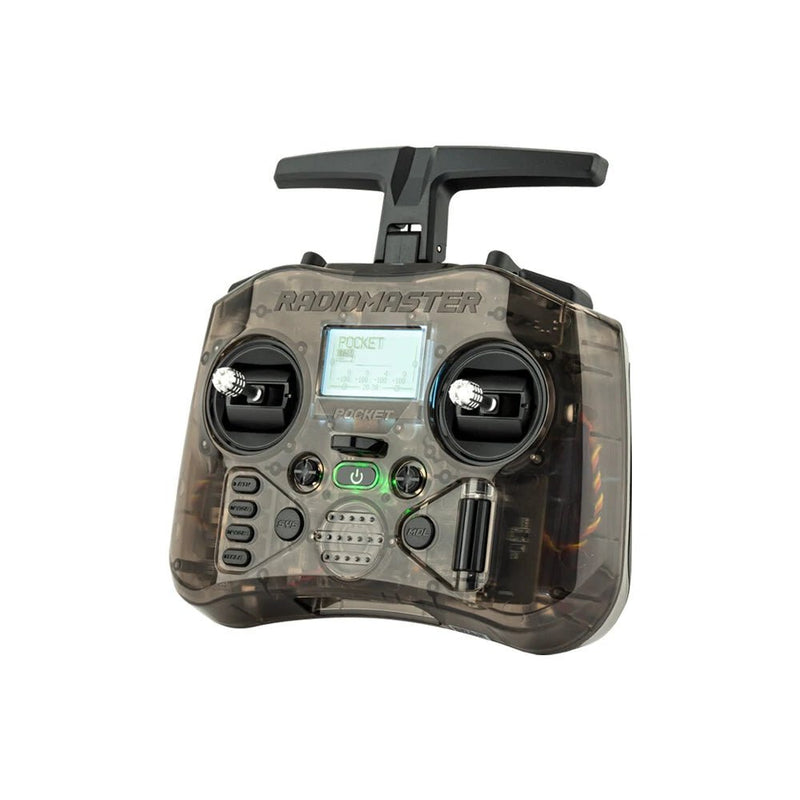 RadioMaster Pocket 2.4GHz 16CH ELRS/CC2500 Hall Gimbals EdgeTX System Radio Controller Built - in LED Lights Transmitter for FPV RC Racer Drone - Asmota