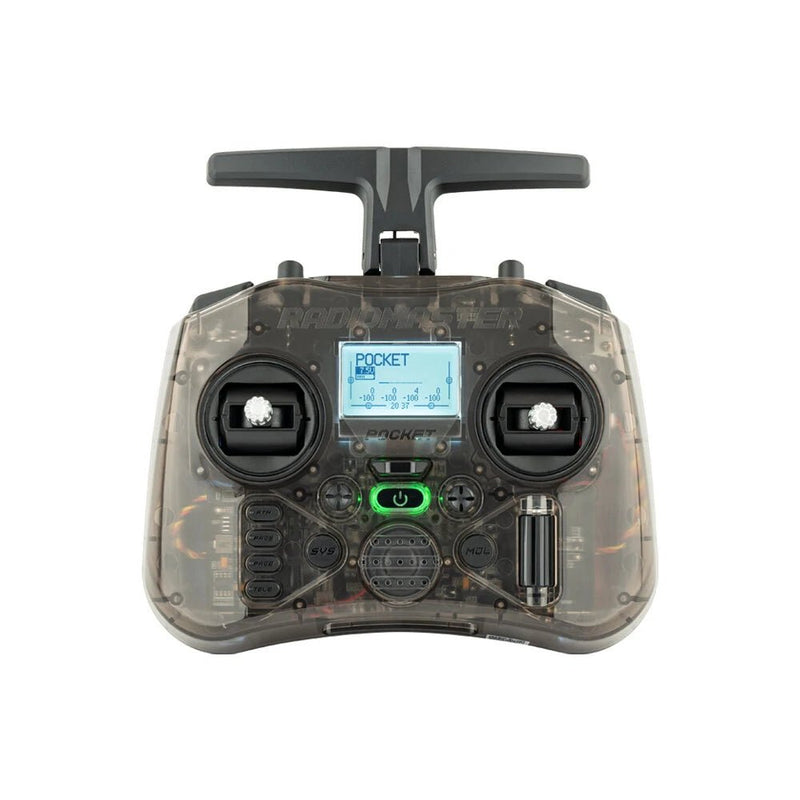 RadioMaster Pocket 2.4GHz 16CH ELRS/CC2500 Hall Gimbals EdgeTX System Radio Controller Built - in LED Lights Transmitter for FPV RC Racer Drone - Asmota