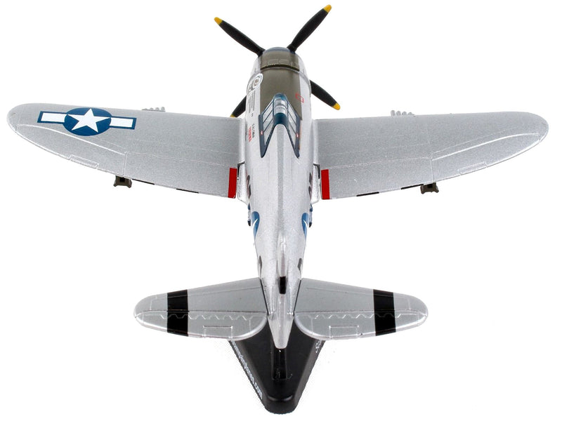 Republic P - 47 Thunderbolt Fighter Aircraft "Kansas Tornado II" United States Army Air Force 1/100 Diecast Model Airplane by Postage Stamp - Asmota