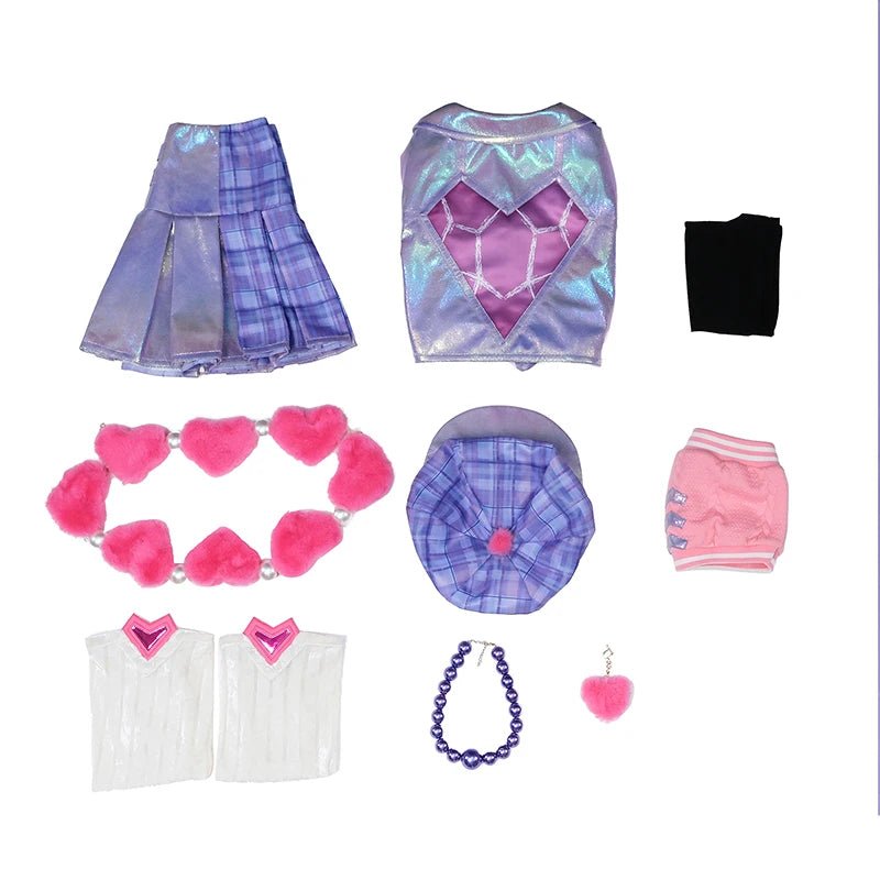 ROLECOS LOL Heartache & Heartthrob Caitlyn Cosplay Costume LOL Valentine's Day New Skin Women Cosplay Costume Halloween Full Set - Asmota