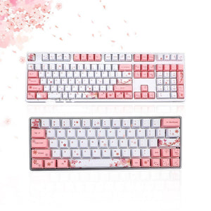 Sakura Keycap Key OEM Height Five - sided Sublimation Keycap