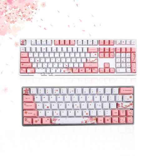 Sakura Keycap Key OEM Height Five - sided Sublimation Keycap