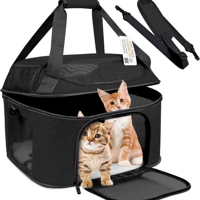 Soft Side Pet Large Suitable For Foldable Travel Small Dog Carrier, Aire Approved Cat Carrier 0317Bag - Asmota