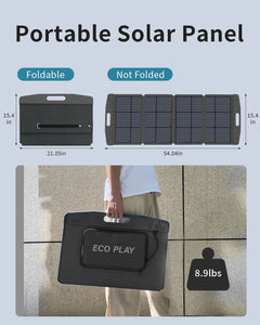 Solar Panel, Foldable Portable Solar Panel Battery Charger Kit with Adjustable Kickstand, Wire Storage Bag, MC4 Cable, IP67 Waterproof for Portable Power Station Camping Tent Home Off - Grid RV (100W)