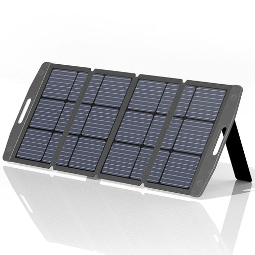 Solar Panel, Foldable Portable Solar Panel Battery Charger Kit with Adjustable Kickstand, Wire Storage Bag, MC4 Cable, IP67 Waterproof for Portable Power Station Camping Tent Home Off - Grid RV (100W)