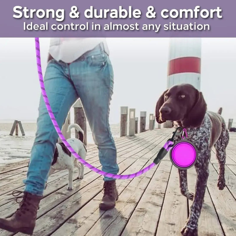 Strong Dog Leash Pet Leashes Reflective Leash For Big Small Medium Dog Leash Drag Pull Tow Golden Retriever - Asmota