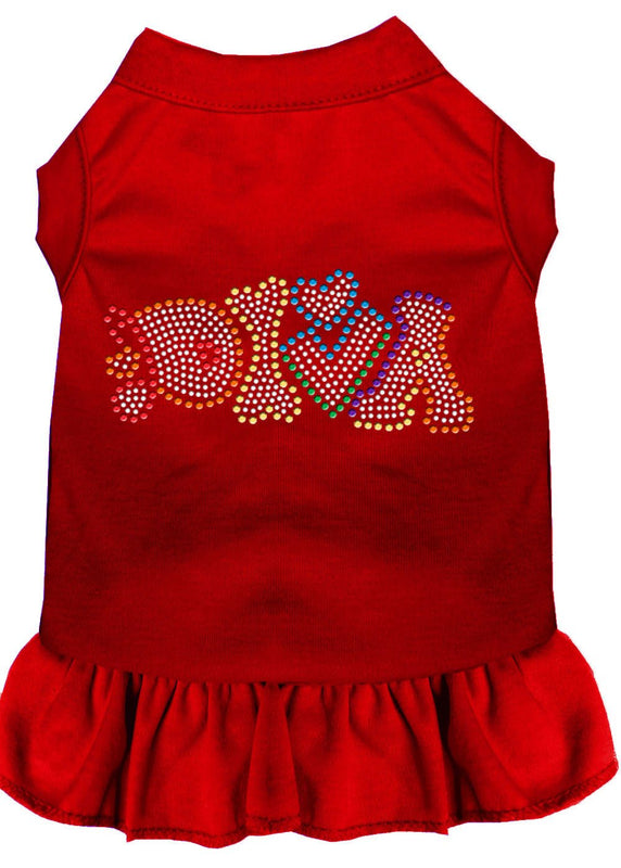 Technicolor Diva Rhinestone Pet Dress Red Sm - Asmota