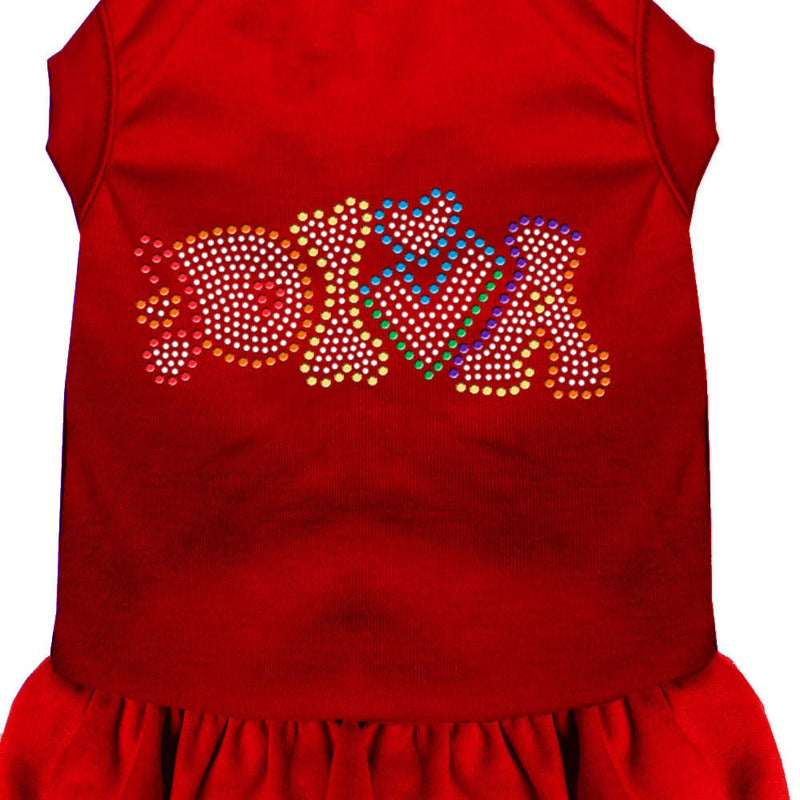 Technicolor Diva Rhinestone Pet Dress Red Sm - Asmota