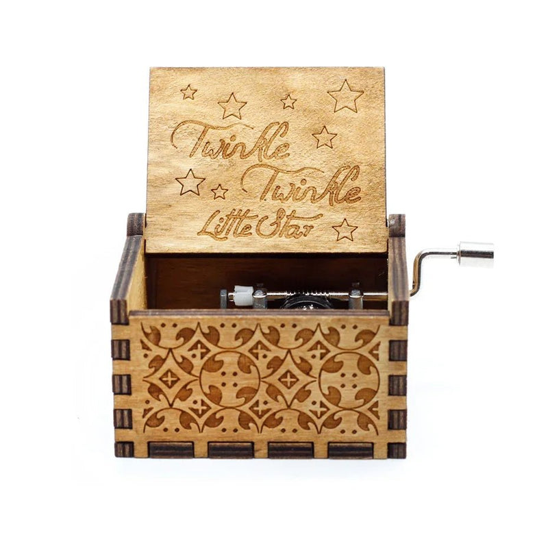 Theme Music Box Wooden Hand Cranked Queen Jurassic Park Neverland Casket caja musical Valentine's Day Birthday Holiday Gifts - Asmota