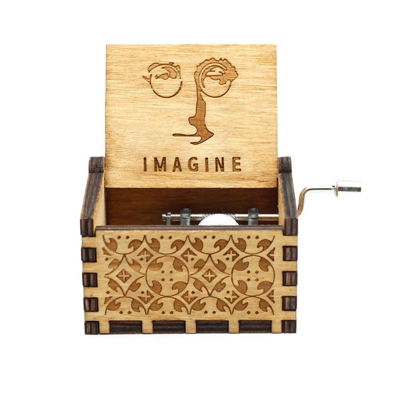 Theme Music Box Wooden Hand Cranked Queen Jurassic Park Neverland Casket caja musical Valentine's Day Birthday Holiday Gifts - Asmota