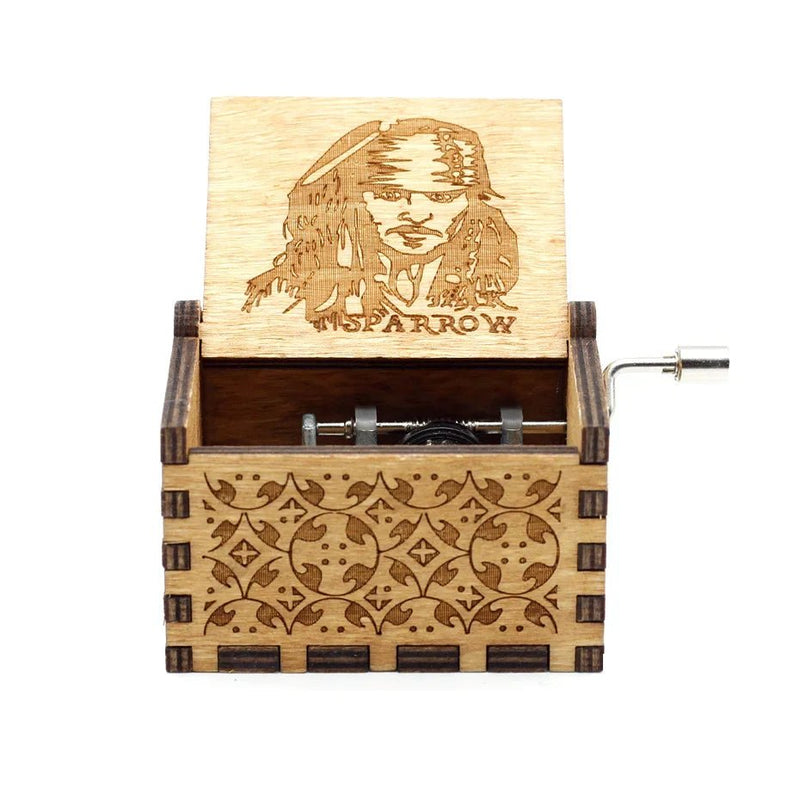 Theme Music Box Wooden Hand Cranked Queen Jurassic Park Neverland Casket caja musical Valentine's Day Birthday Holiday Gifts - Asmota