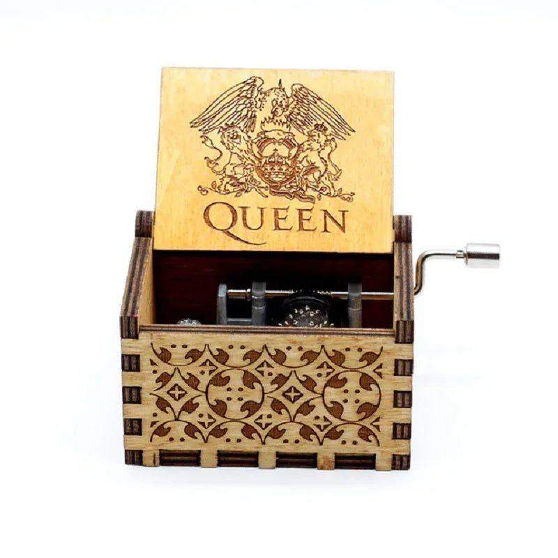 Theme Music Box Wooden Hand Cranked Queen Jurassic Park Neverland Casket caja musical Valentine's Day Birthday Holiday Gifts - Asmota