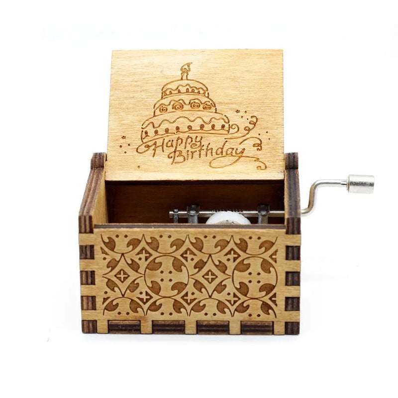 Theme Music Box Wooden Hand Cranked Queen Jurassic Park Neverland Casket caja musical Valentine's Day Birthday Holiday Gifts - Asmota