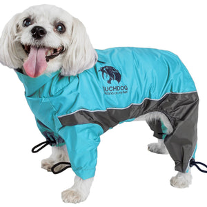 Touchdog Quantum - Ice Full - Bodied Adjustable and 3M Reflective Dog Jacket w/ Blackshark Technology