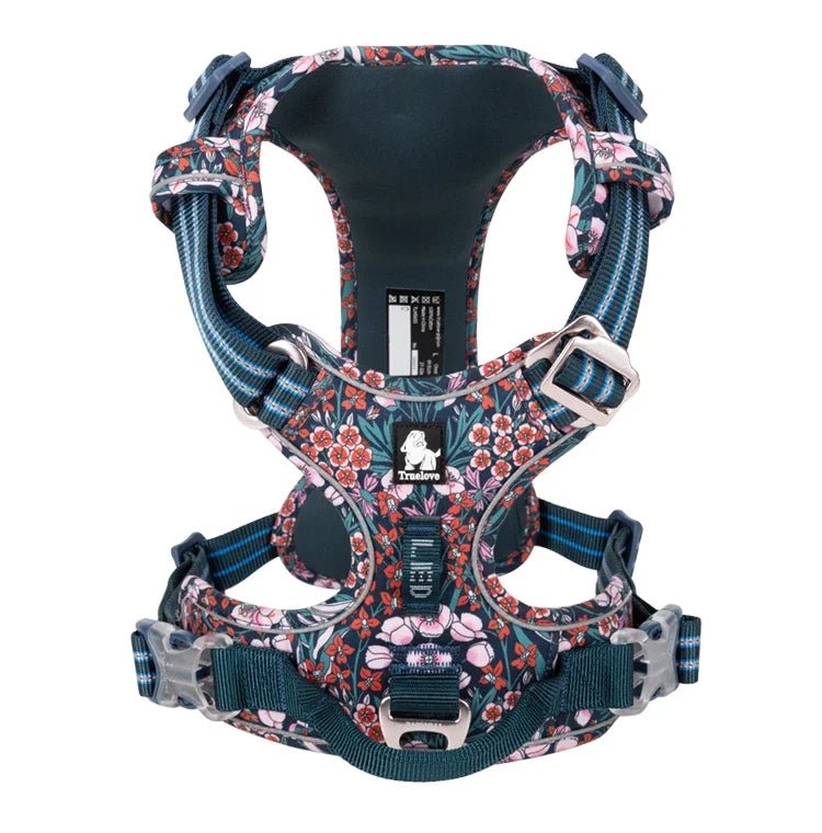 TRUE LOVE Pet Harness No Pull Nylon Reflective Dog Harness Adjustable Comfortable Control Step - in Brilliant Truelove TLH5654 - Asmota