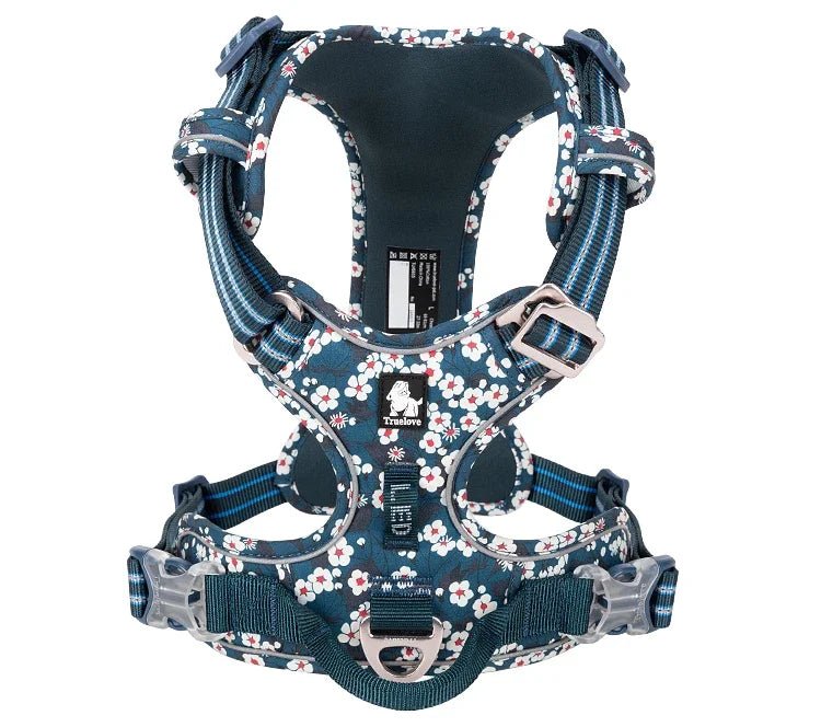 TRUE LOVE Pet Harness No Pull Nylon Reflective Dog Harness Adjustable Comfortable Control Step - in Brilliant Truelove TLH5654 - Asmota