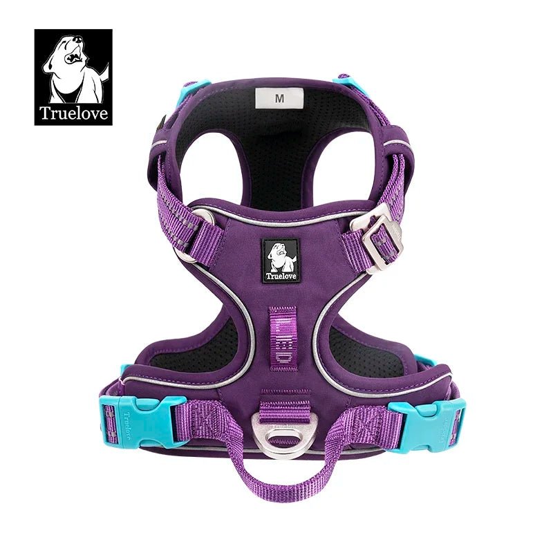 TRUE LOVE Pet Harness No Pull Nylon Reflective Dog Harness Adjustable Comfortable Control Step - in Brilliant Truelove TLH5654 - Asmota