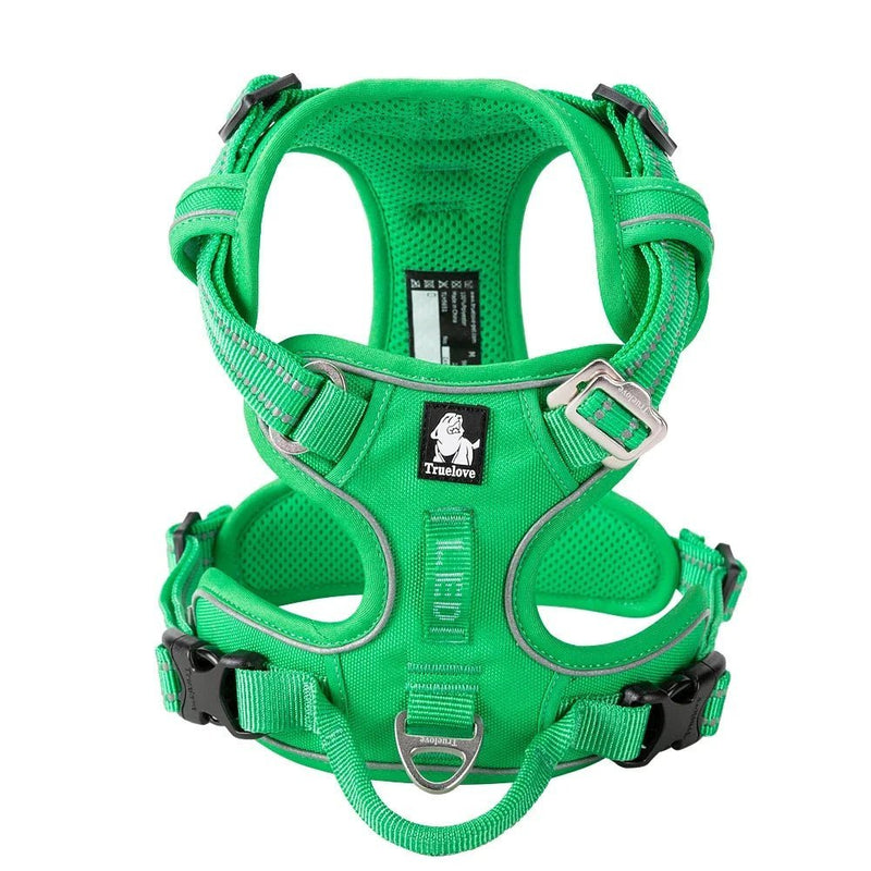 TRUE LOVE Pet Harness No Pull Nylon Reflective Dog Harness Adjustable Comfortable Control Step - in Brilliant Truelove TLH5654 - Asmota