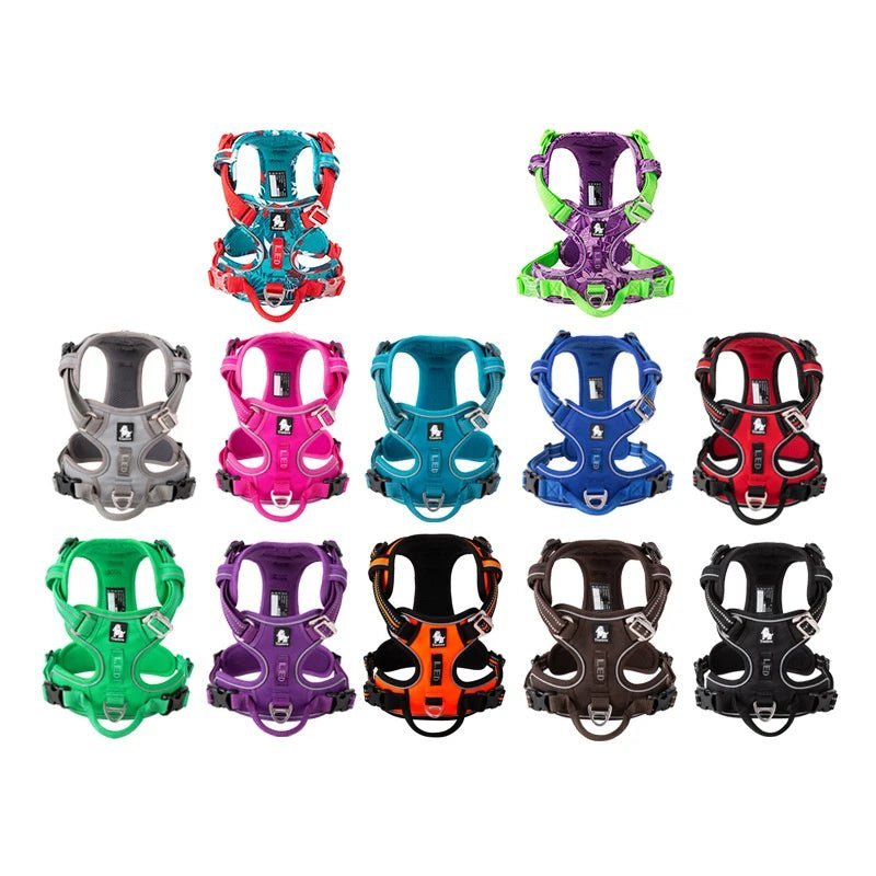 Truelove Pet Reflective Nylon Dog Harness No Pull Adjustable Medium Large Naughty Dog Vest Safety Vehicular Lead Walking Running - Asmota