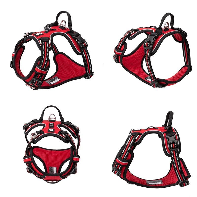 Truelove Pet Reflective Nylon Dog Harness No Pull Adjustable Medium Large Naughty Dog Vest Safety Vehicular Lead Walking Running - Asmota