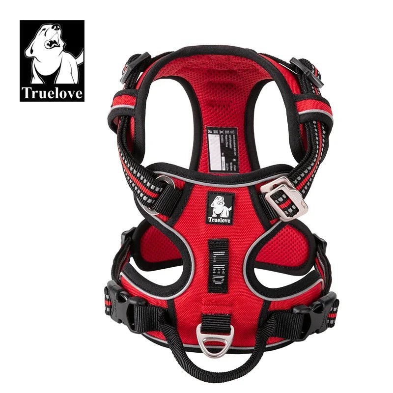 Truelove Pet Reflective Nylon Dog Harness No Pull Adjustable Medium Large Naughty Dog Vest Safety Vehicular Lead Walking Running - Asmota