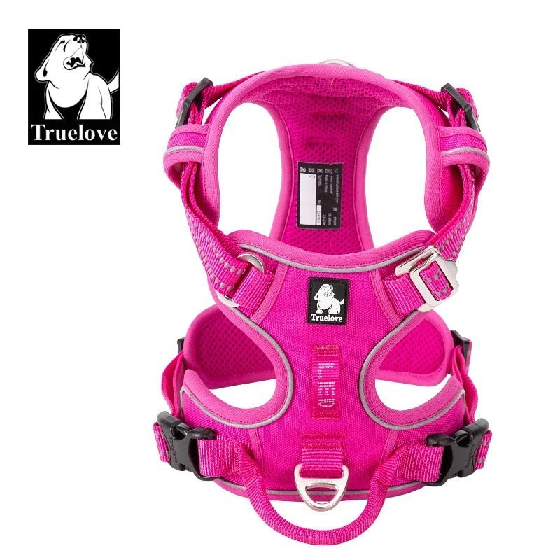 Truelove Pet Reflective Nylon Dog Harness No Pull Adjustable Medium Large Naughty Dog Vest Safety Vehicular Lead Walking Running - Asmota