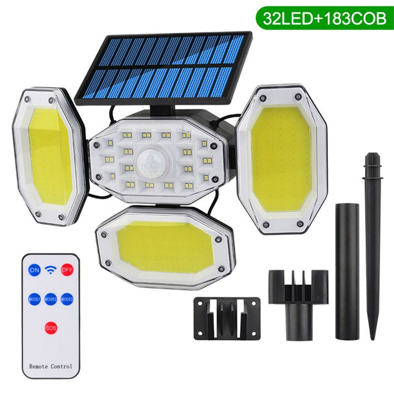 Upgraded Solar Motion Sensor Light Security Lamp Garden Outdoor Waterproof - Asmota