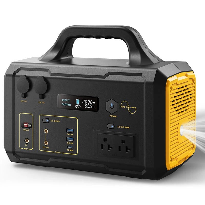 [USA Direct]PYS - PEG 300W/600W/1000W 299.5Wh/655Wh/1024Wh Portable Outdoor Power Station with Flashlight Digital Display Backup Power Supply with AC/DC/USB/PD Output for Outdoors Camping Travel Emergency - Asmota