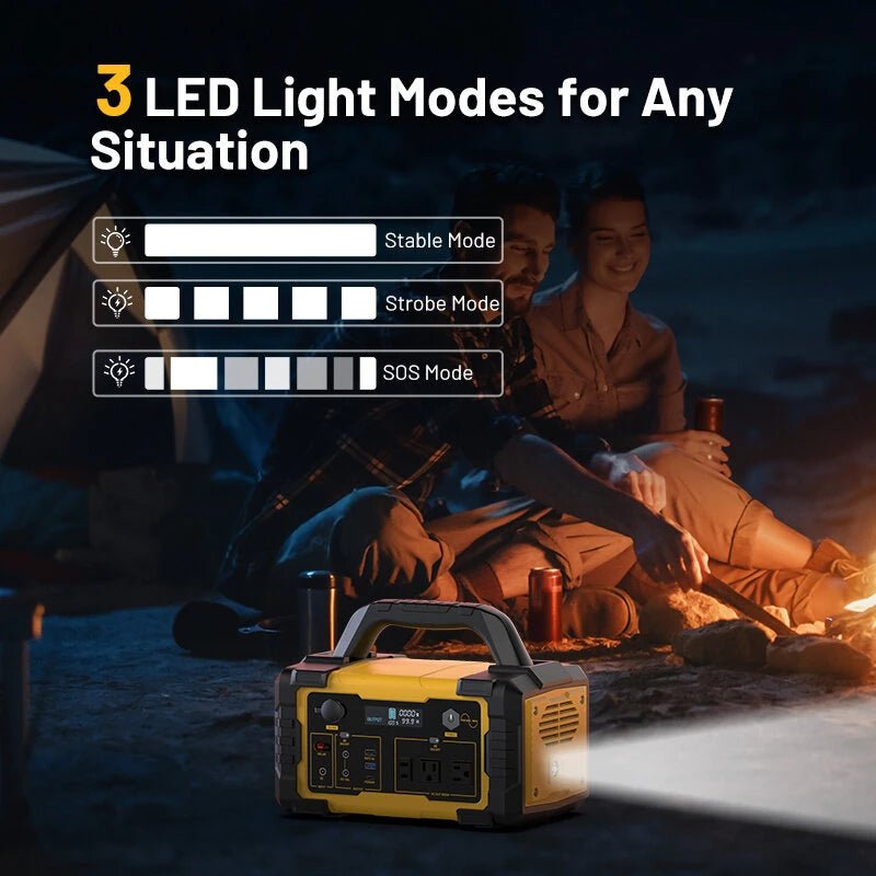 [USA Direct]PYS - PEI 300W/600W/1000W 299.5Wh/655Wh/1024Wh Outdoors Portable Power Station with Flashlight Digital Display Backup Lithium Battery Power Supply with AC/DC/USB/PD Type - C Outlet Generator for RV Camping Traveling Emergency - Asmota