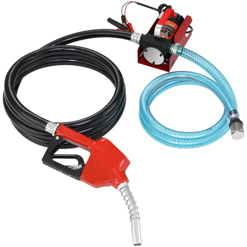 VEVOR Diesel Fuel Transfer Pump Kit,10 GPM 12V DC Portable Electric Self - Priming Fuel Transfer Extractor Pump Kit with Automatic Shut - off Nozzle Hose for Diesel, Kerosene, Machine, Transformer Oil