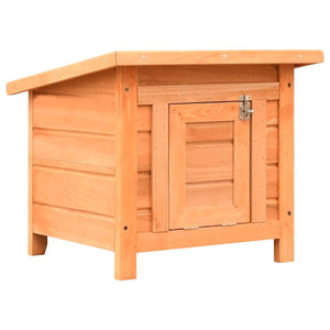 vidaXL Cat House Brown and Green Solid pine/fir wood, powder - coated iron