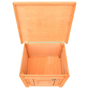vidaXL Cat House Brown and Green Solid pine/fir wood, powder - coated iron