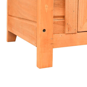 vidaXL Cat House Brown and Green Solid pine/fir wood, powder - coated iron