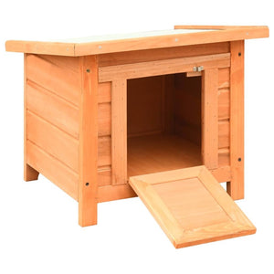 vidaXL Cat House Brown and Green Solid pine/fir wood, powder - coated iron