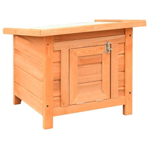 vidaXL Cat House Brown and Green Solid pine/fir wood, powder - coated iron