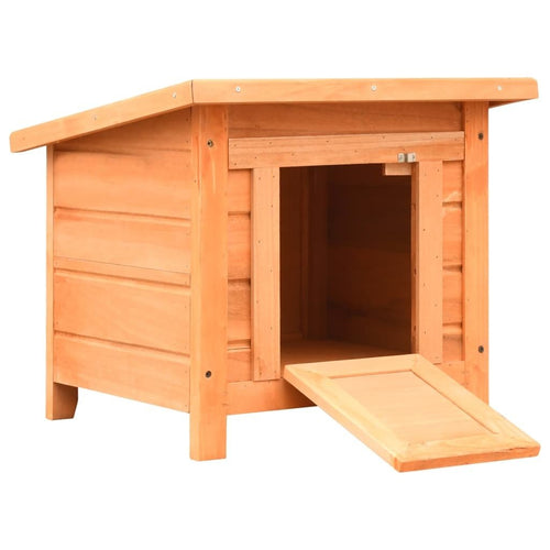 vidaXL Cat House Brown and Green Solid pine/fir wood, powder - coated iron