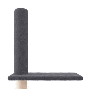 vidaXL Cat Tree Dark grey Engineered wood, plush, sisal Extra Tall