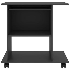vidaXL Computer Desk Gray Engineered wood Compact Sliding Components