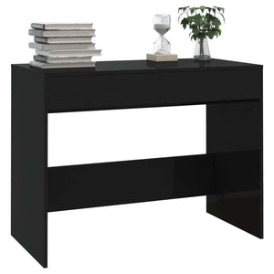 vidaXL Desk Black Engineered wood 39.8 x 19.7 x 30.1 in Desk
