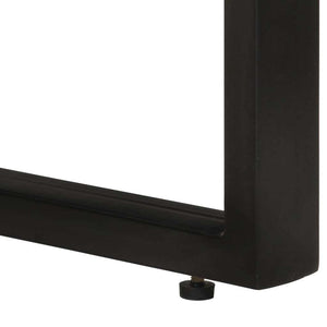 vidaXL Desk Brown Solid Sheesham wood, Powder - coated steel Medium Desk